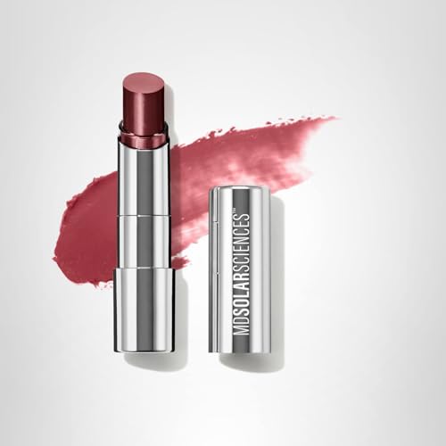 MDSolarSciences spice shade lip balm showing warm tint on lips.