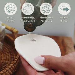 ME MOTHER EARTH pads used with toner for even application.