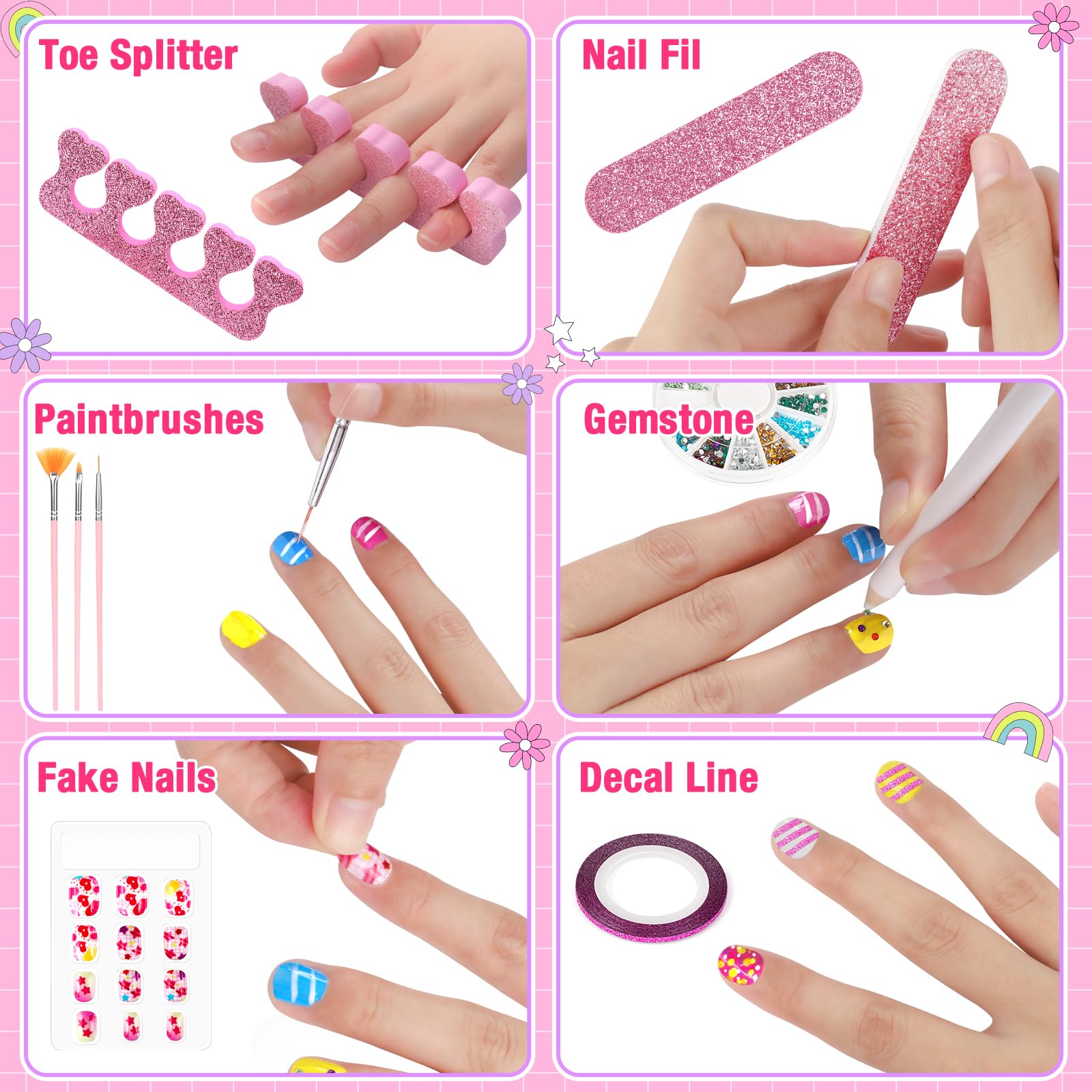 Meaicezli decal sheets and decals line show easy mix-and-match nail art.