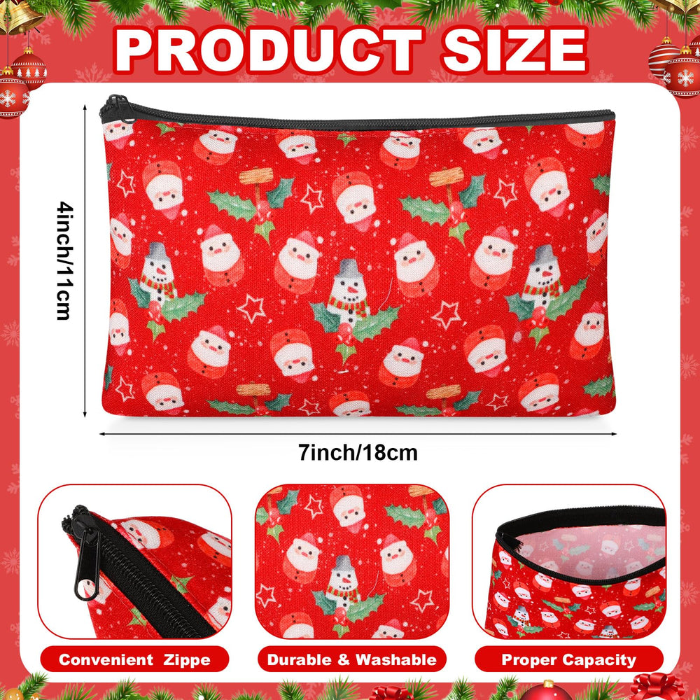 Meanplan cosmetic pouch featuring snowflake design ideal for toiletries