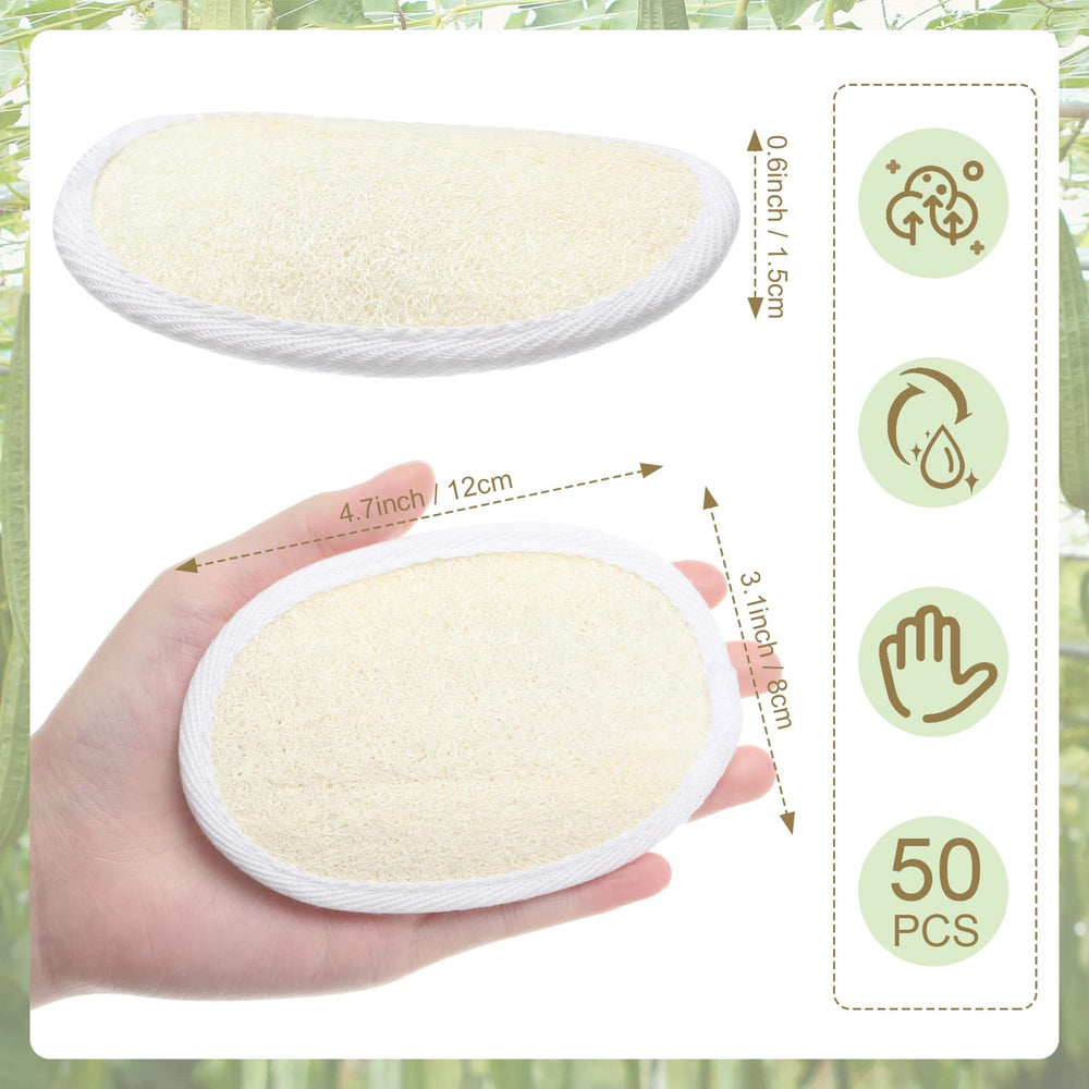 Meanplan loofah pad hanging-to-dry demonstrates quick-dry design for hygiene.