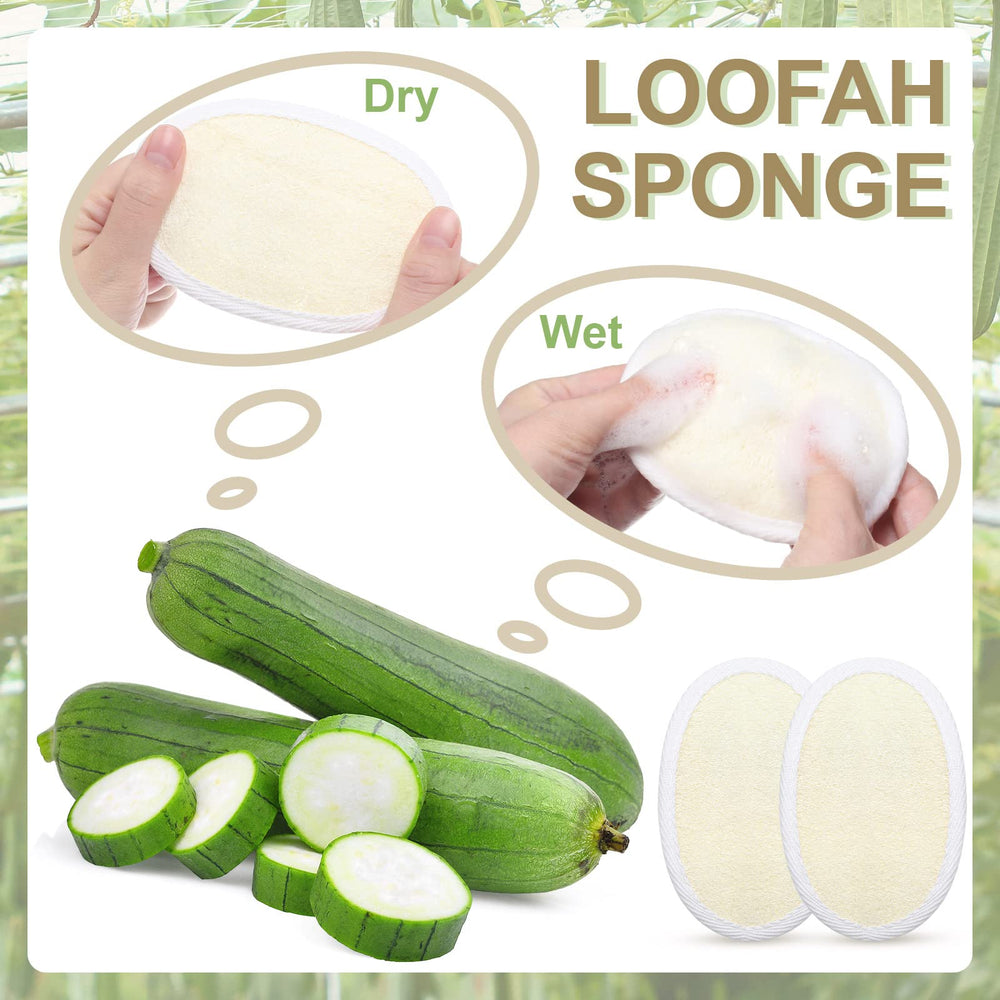 Meanplan loofah pad textured loofah closeup highlights firm yet gentle exfoliation.