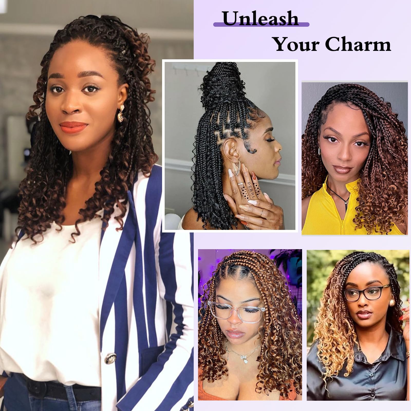 Mebeli Goddess box braids available in multiple shades for events.
