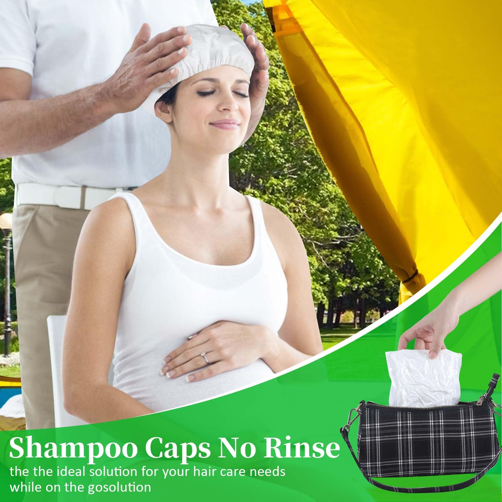 MED shampoo caps camping and travel cleansing for outdoors.