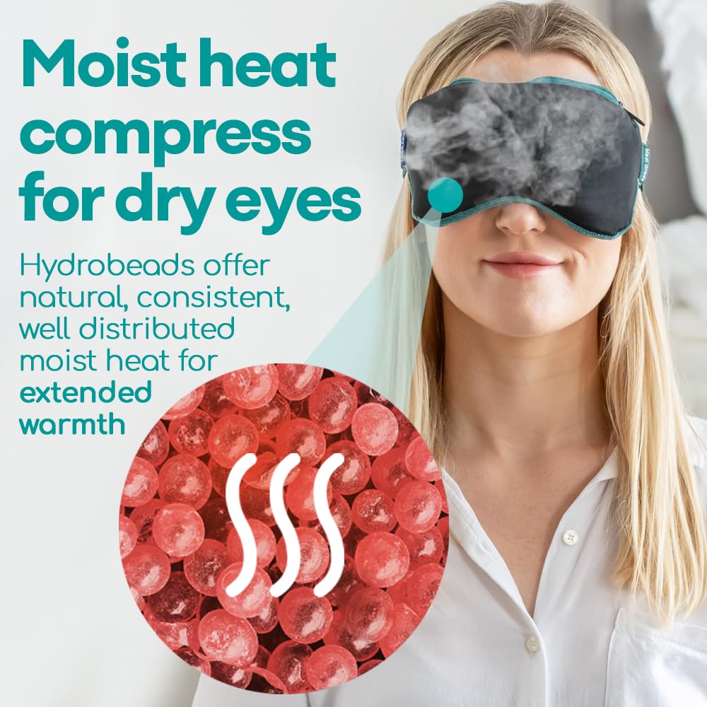 Medi Grade Hydrobead warmth technology delivers moist heat for tired eyes.