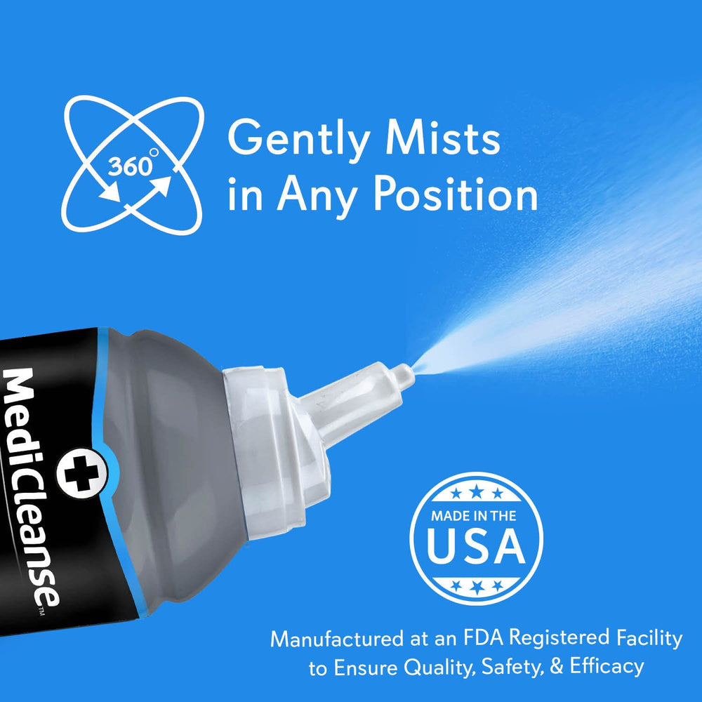 MediCleanse alcohol-free vegan-friendly formula for gentle cleansing of piercings.