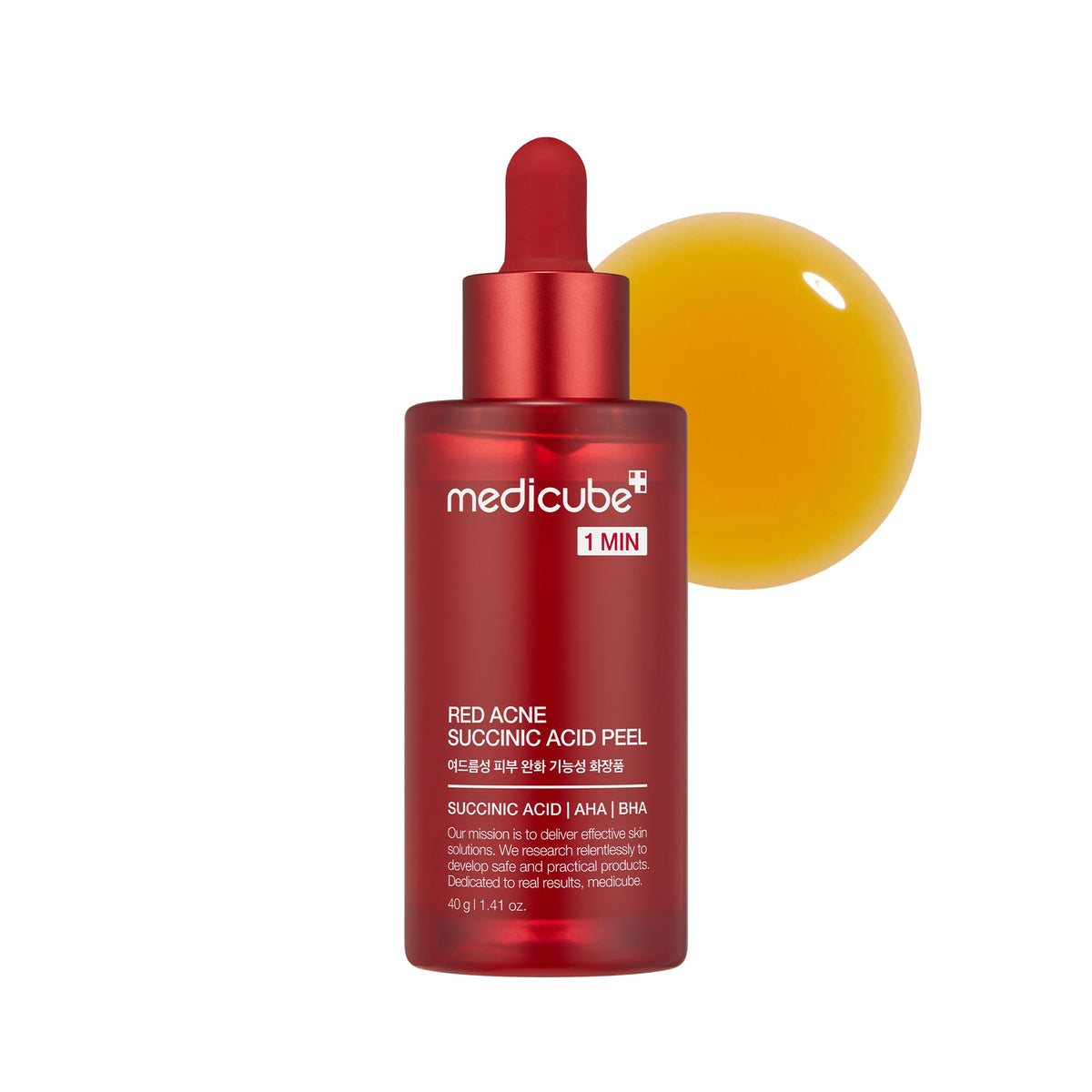 Medicube 21% acid wash-off exfoliant bottle highlighting pore-refining formula.