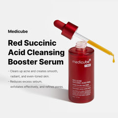 Medicube 21% acid wash-off exfoliant texture close-up dissolving dead skin cells.