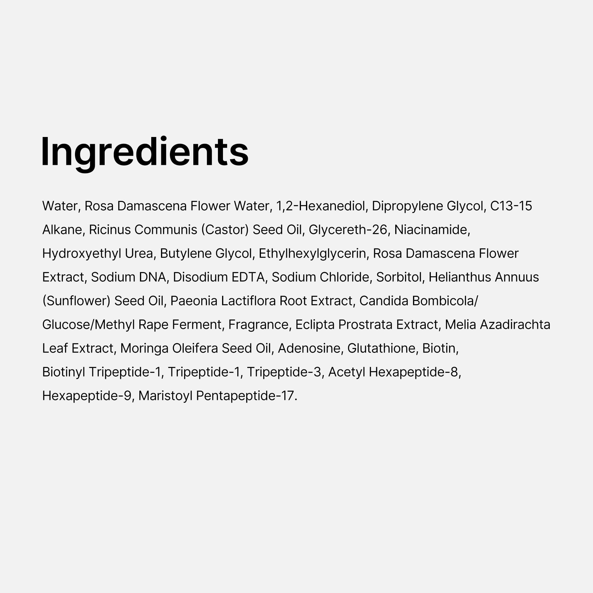 Medicube AGE-R Glutathione Glow ingredient highlight focuses on glutathione and peptides.