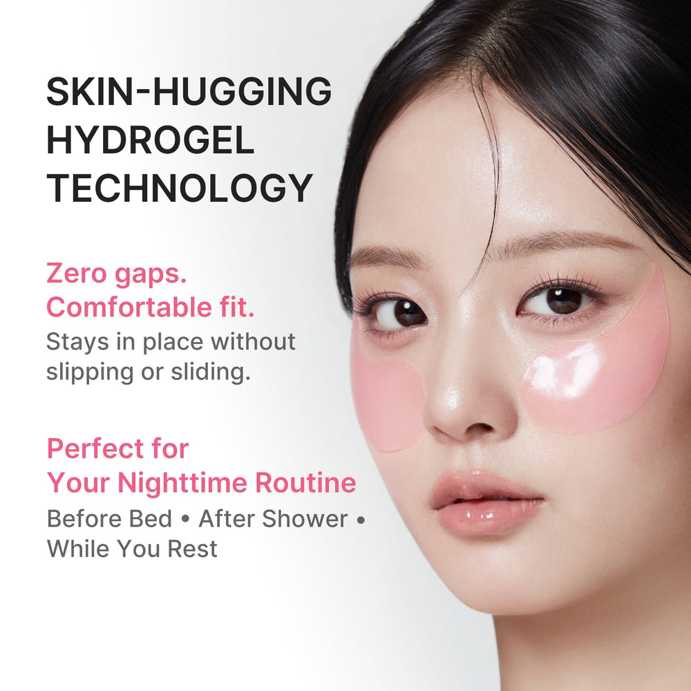 medicube patch being applied under eye to reduce puffiness