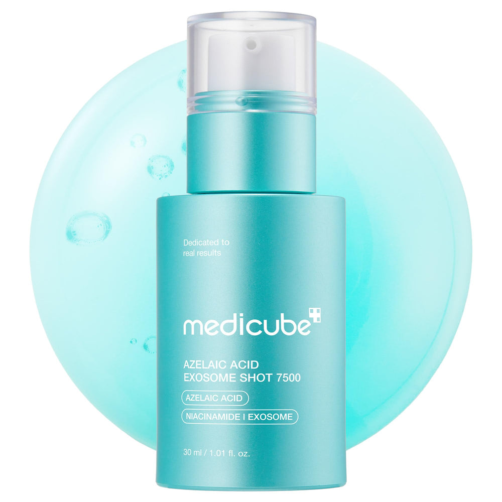 Medicube Azelaic Acid Exosome Shot Serum 7500 bottle delivering rich hydration for smoother skin