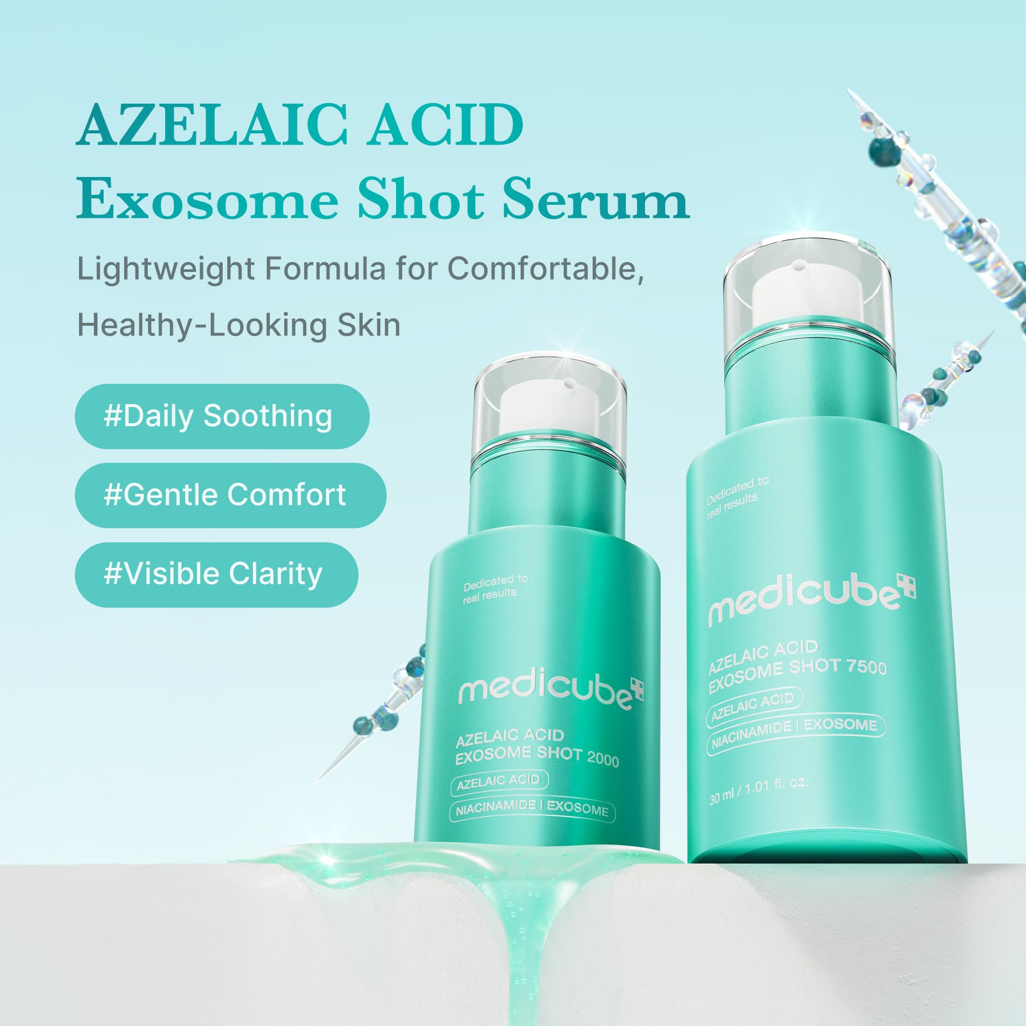 Close up of serum texture ready for quick absorption into skin