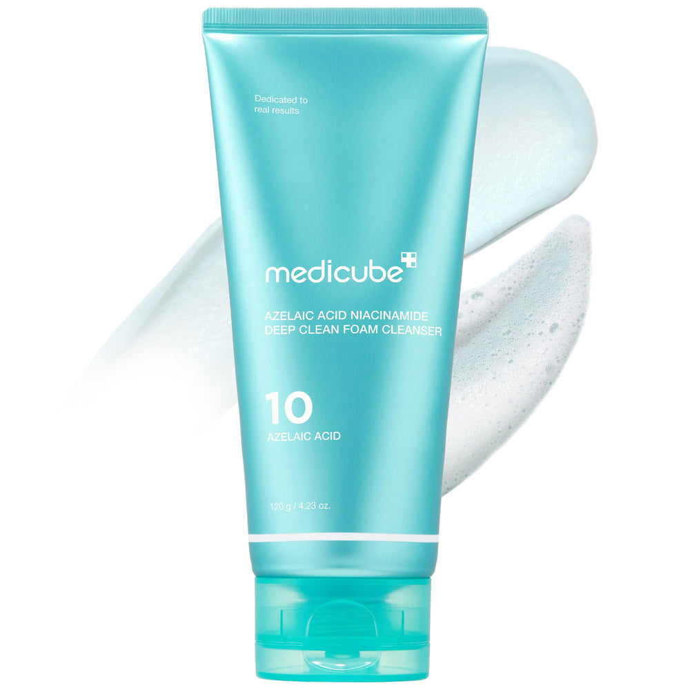 medicube Azelaic Acid Gummy Whip Cleanser bottle for pore-refining, gentle daily cleansing.