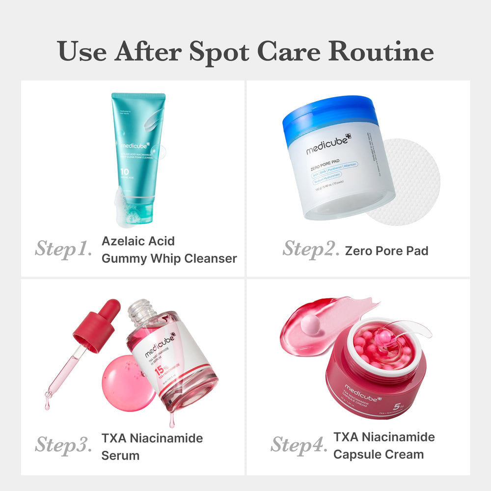 medicube Azelaic Acid Gummy Whip Cleanser niacinamide supports calm, even-looking skin.