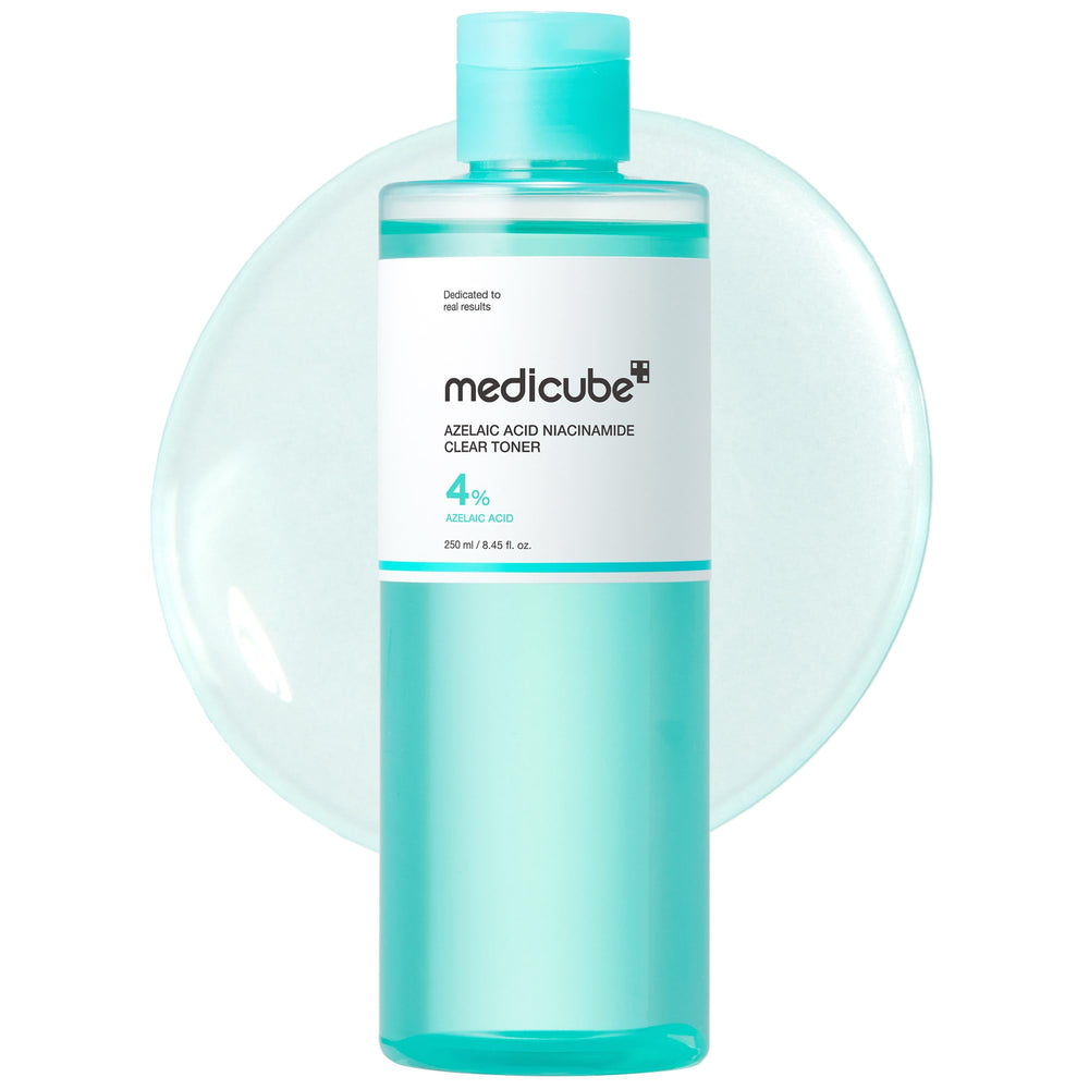 Medicube azelaic acid niacinamide toner bottle promotes soothing daily care.