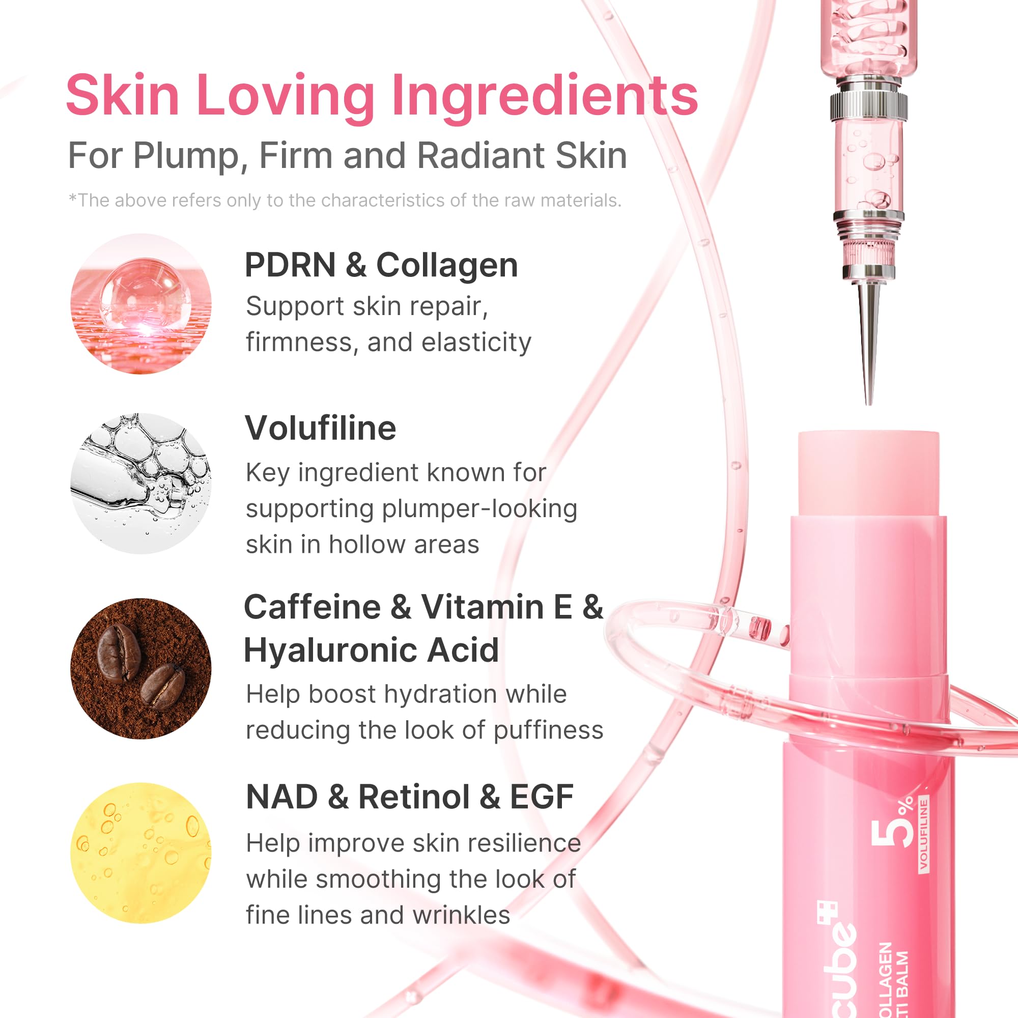 medicube applying balm to cheeks and lips for targeted volume