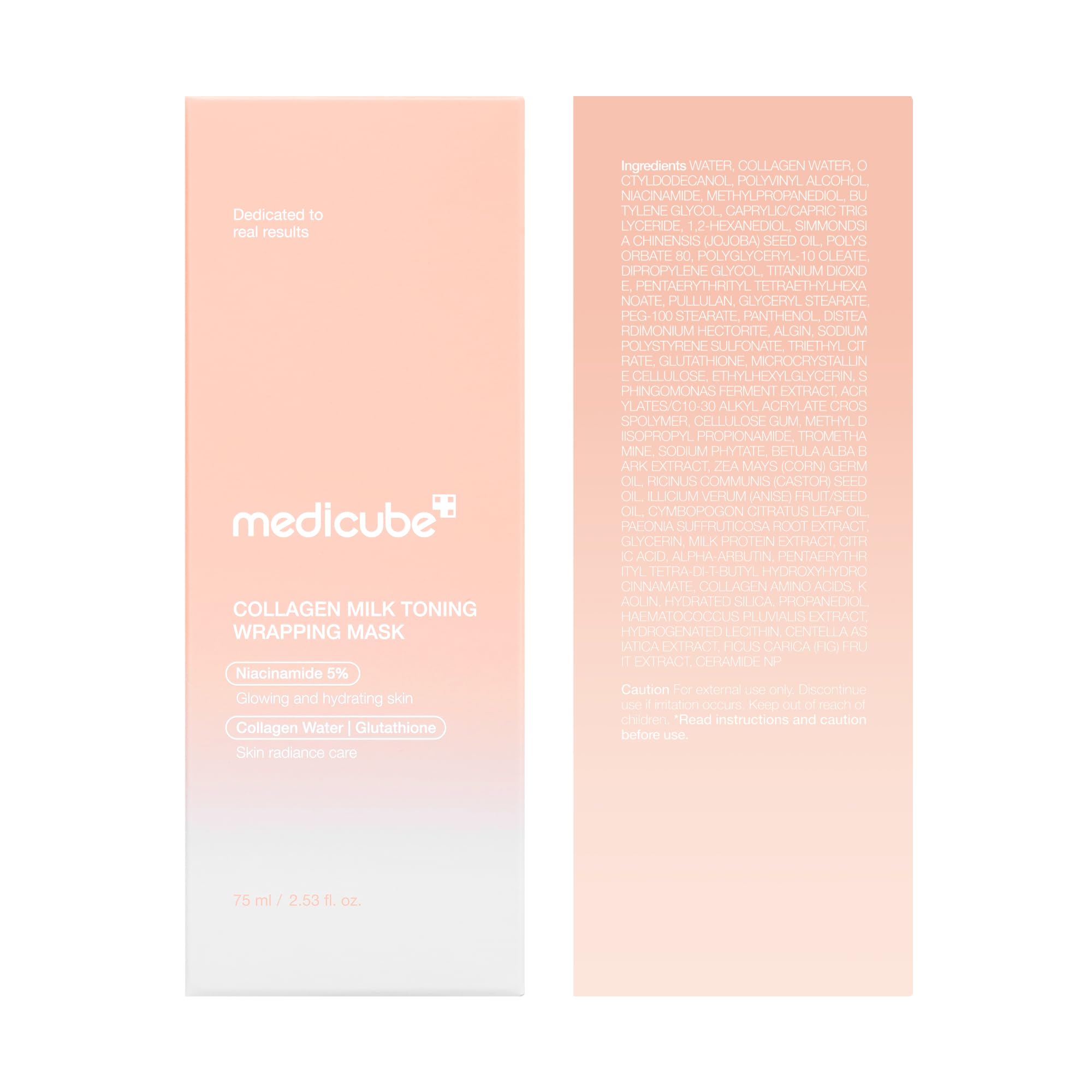 Medicube collagen glazed milky glow closeup on fresh-faced model emphasizing hydration.