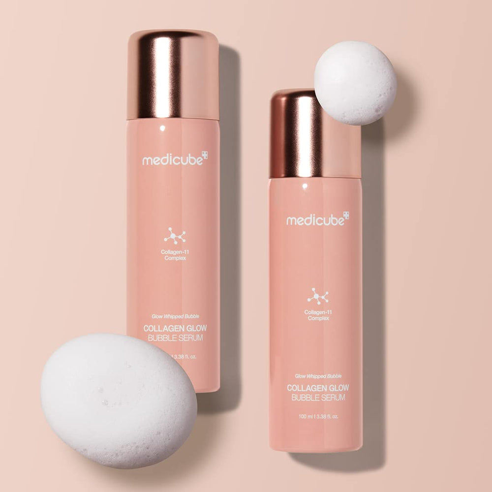 Medicube Collagen Glow Bubble Serum lifted-look effect after application