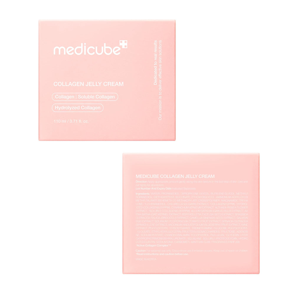 Medicube Collagen Jelly Cream niacinamide benefits close-up notes barrier support and hydration.