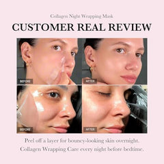 Medicube Collagen Night Wrapping Mask tube showing 80 percent fill for safe transport.