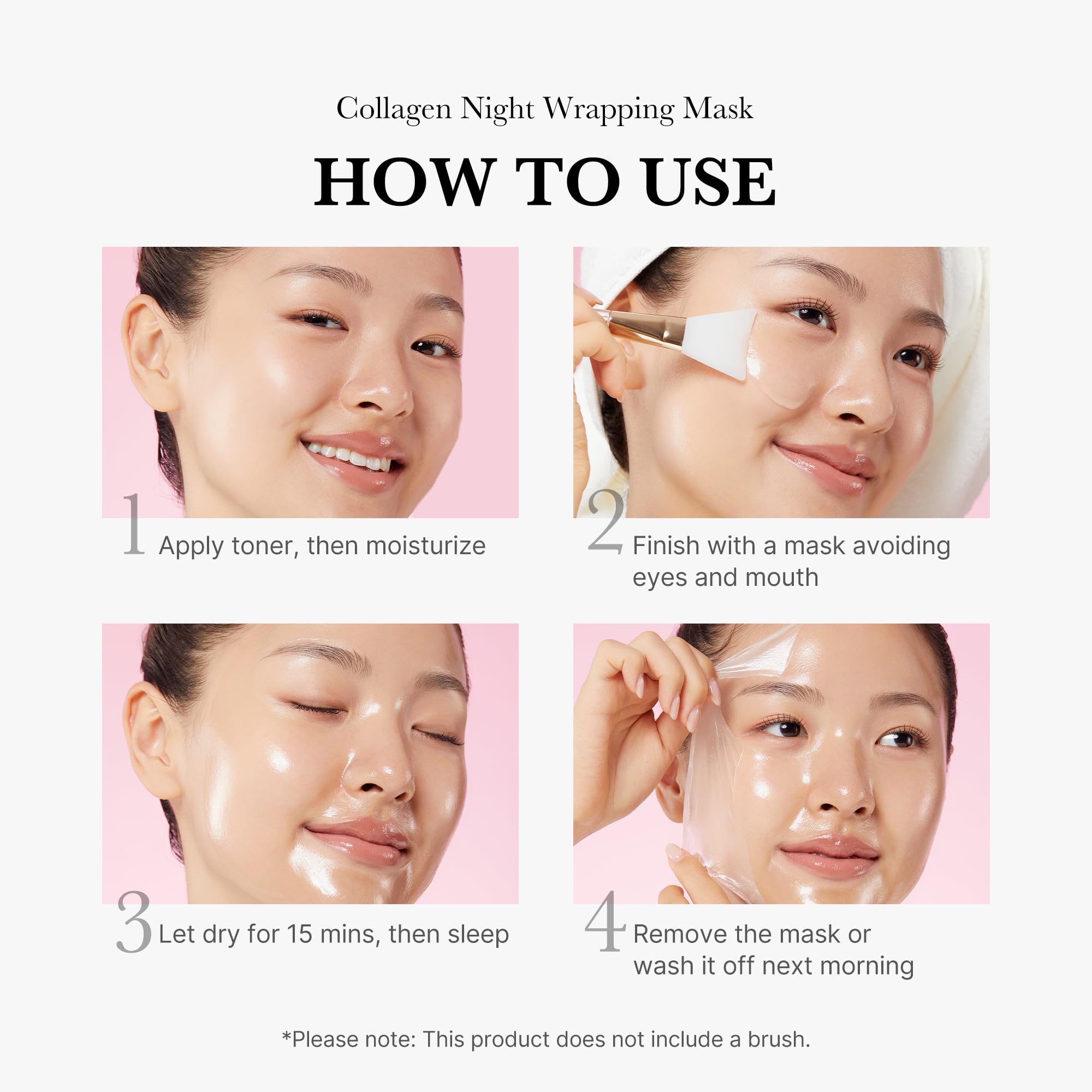 Medicube Collagen Night Wrapping Mask collagen extract for elasticity.