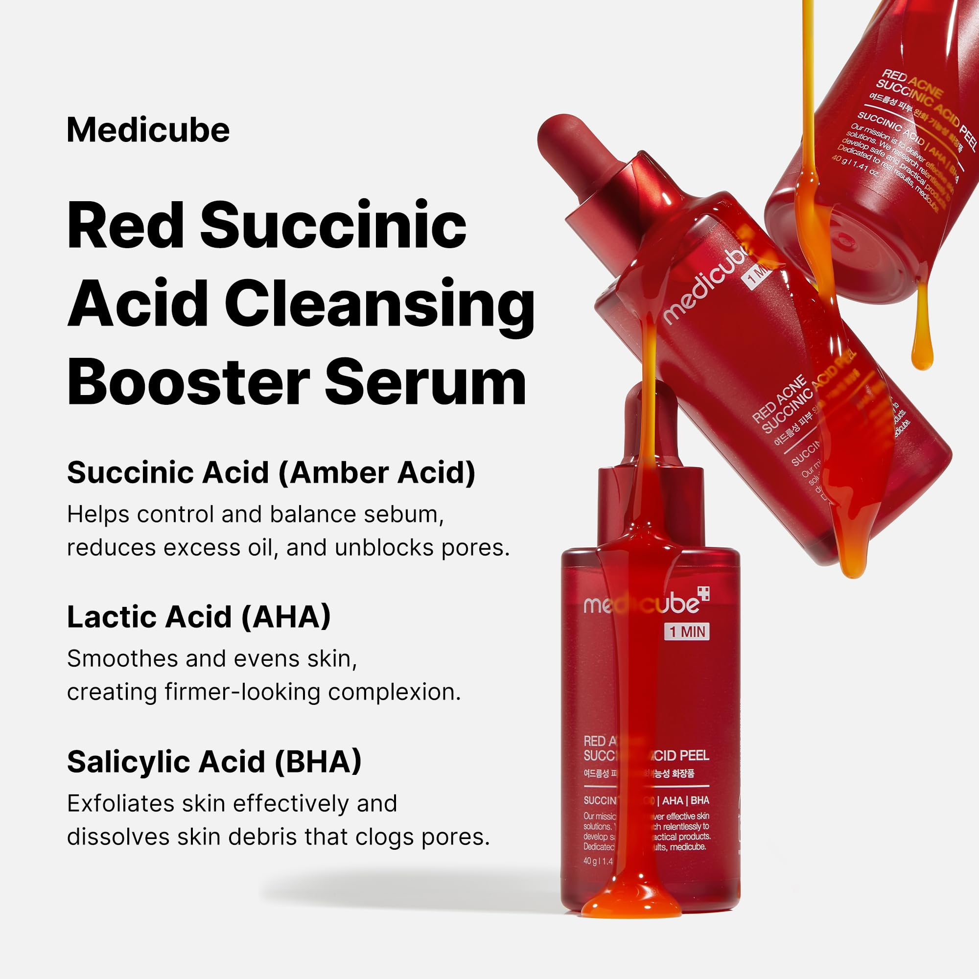 Medicube Derma-Clera Hydra Calm soothing ingredients label emphasizes irritation-minimizing formula.