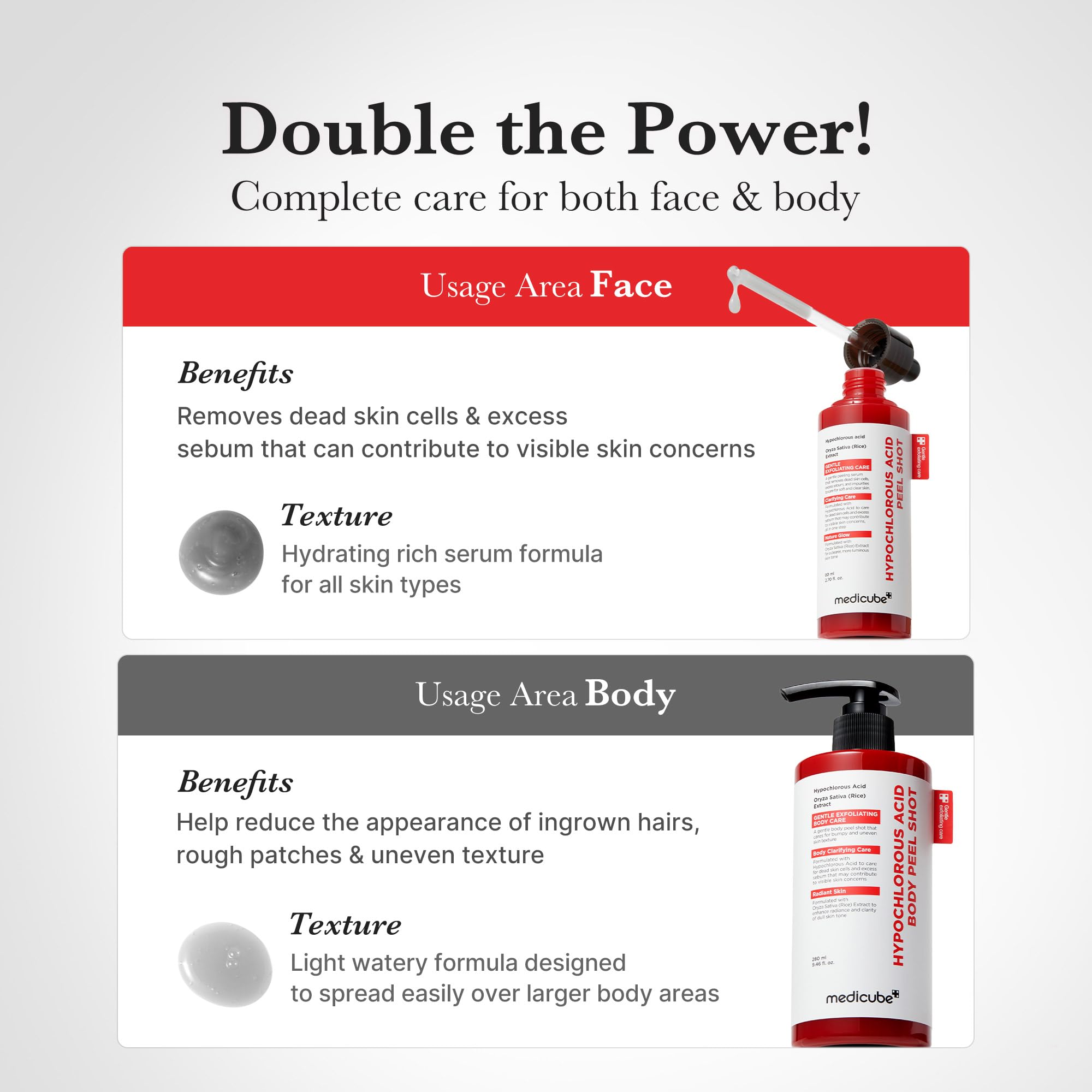 medicube exfoliating serum texture application shows gentle, comfortable use
