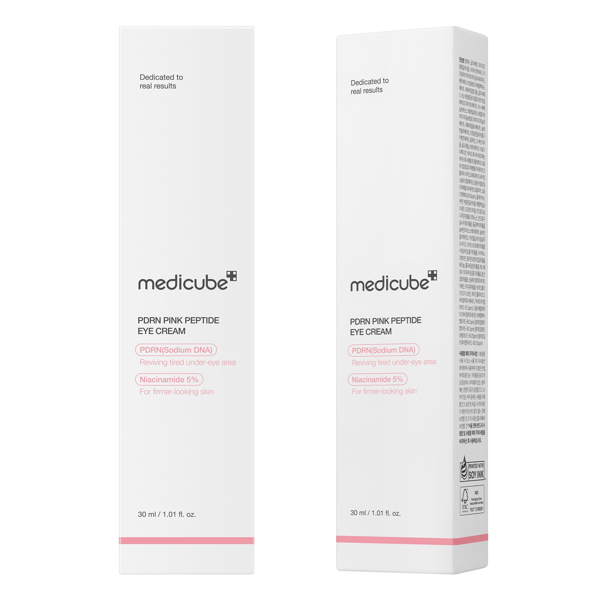 Medicube eye-area tone and texture visual hints at even-looking skin.