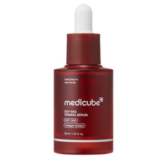medicube bottle front view showing firming serum benefits