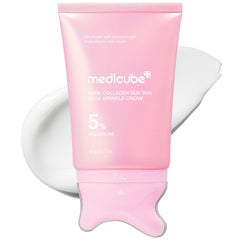 medicube front packaging showing neck wrinkle cream for targeted firming