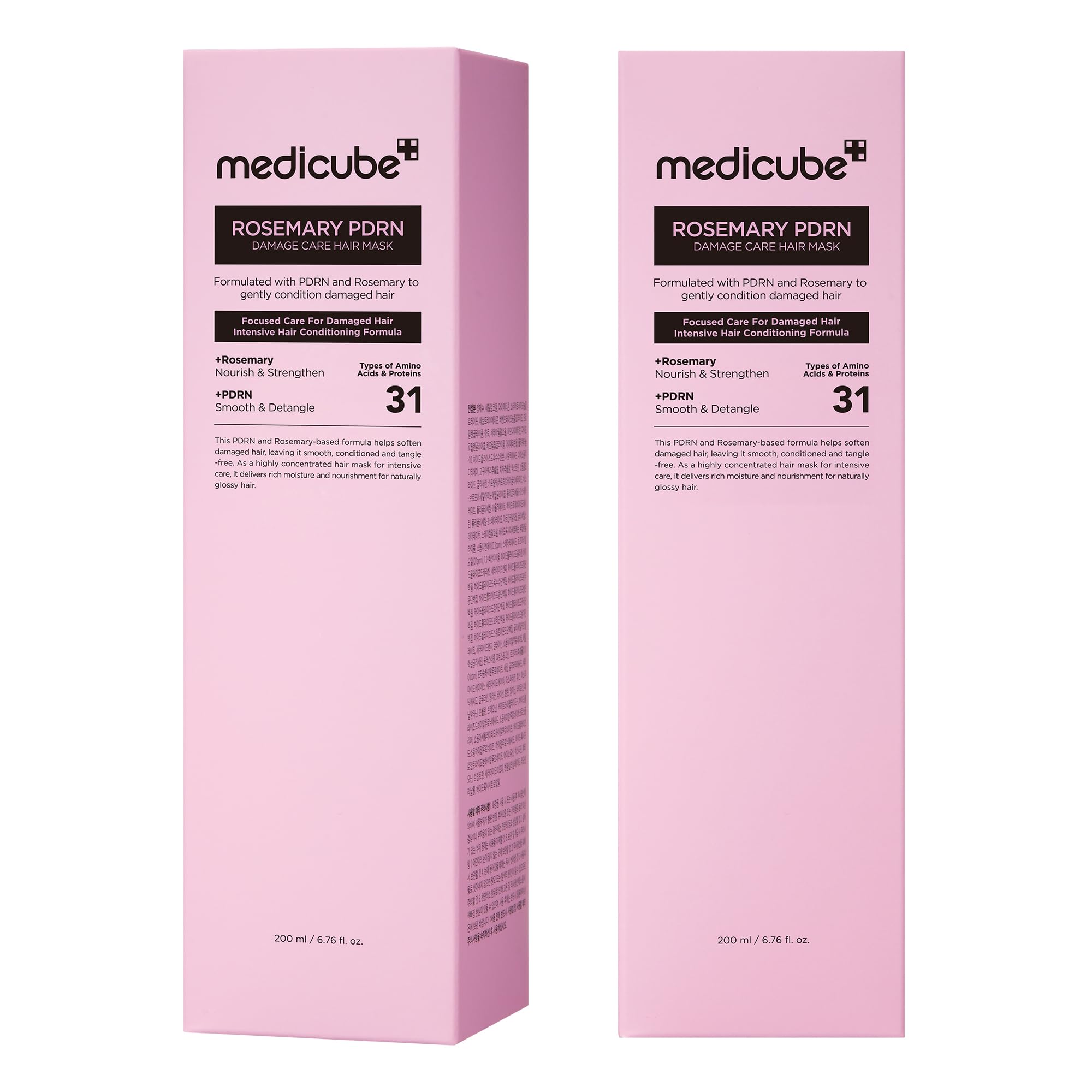 medicube hair mask on bathroom shelf styled in a skincare routine setting