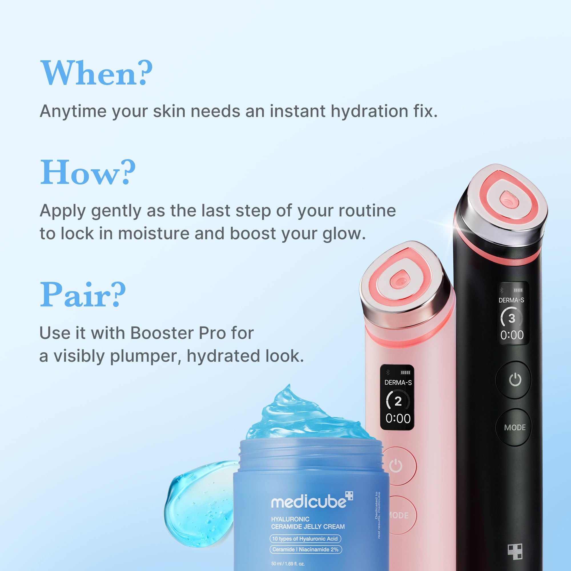 Medicube Hyaluronic Acid Moisturizing Jelly Cream barrier-ceramides emphasis with peptides