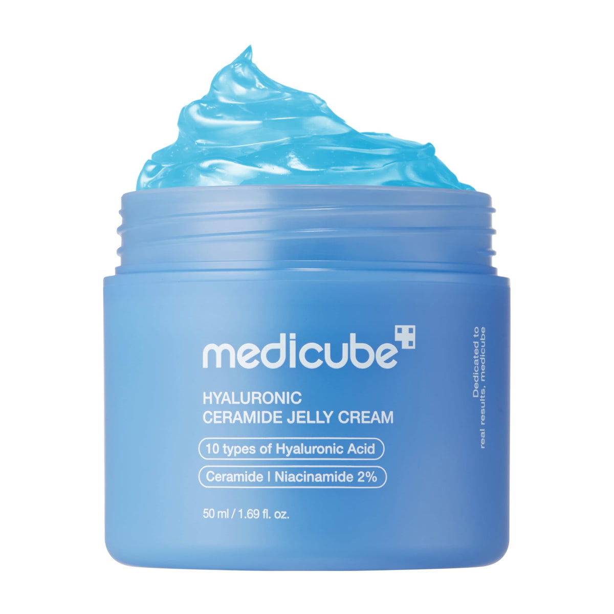 Medicube Hyaluronic Acid Moisturizing Jelly Cream jar close-up highlights rich hydration