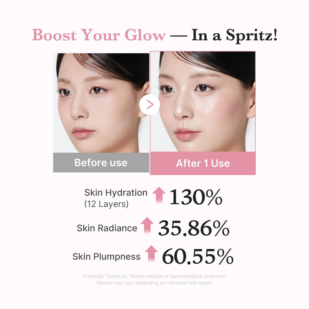medicube serum applied on hand showing smooth absorption and dewy finish