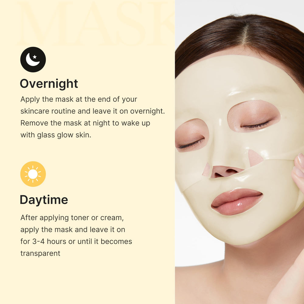 Medicube Kojic Acid Turmeric Gold Jelly Mask applied on skin to illustrate glow