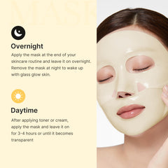 Medicube Kojic Acid Turmeric Gold Jelly Mask applied on skin to illustrate glow