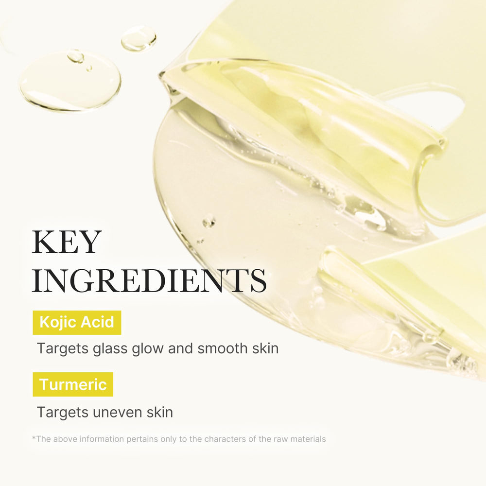 Medicube Kojic Acid Turmeric Gold Jelly Mask ingredients chart highlight radiance