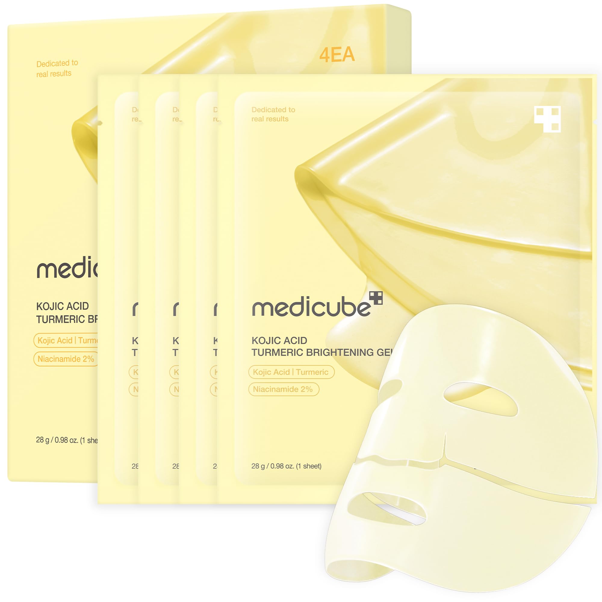 Medicube Kojic Acid Turmeric Gold Jelly Mask packaging close-up for overnight care