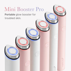 Medicube Mini Booster Pro Pink device in hand during facial routine for better absorption