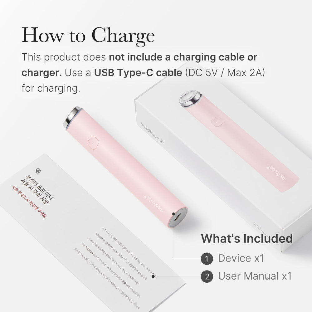 Medicube Mini Booster Pro Pink packaging close-up highlighting design
