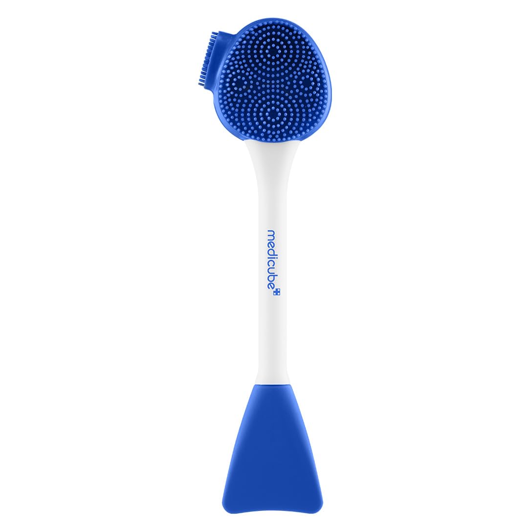 medicube silicone brush front view showing multifunction heads and easy cleaning