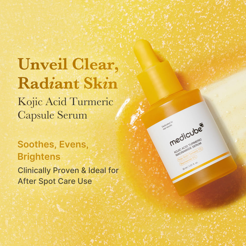 medicube niacinamide glow capsules close-up shows texture improvement