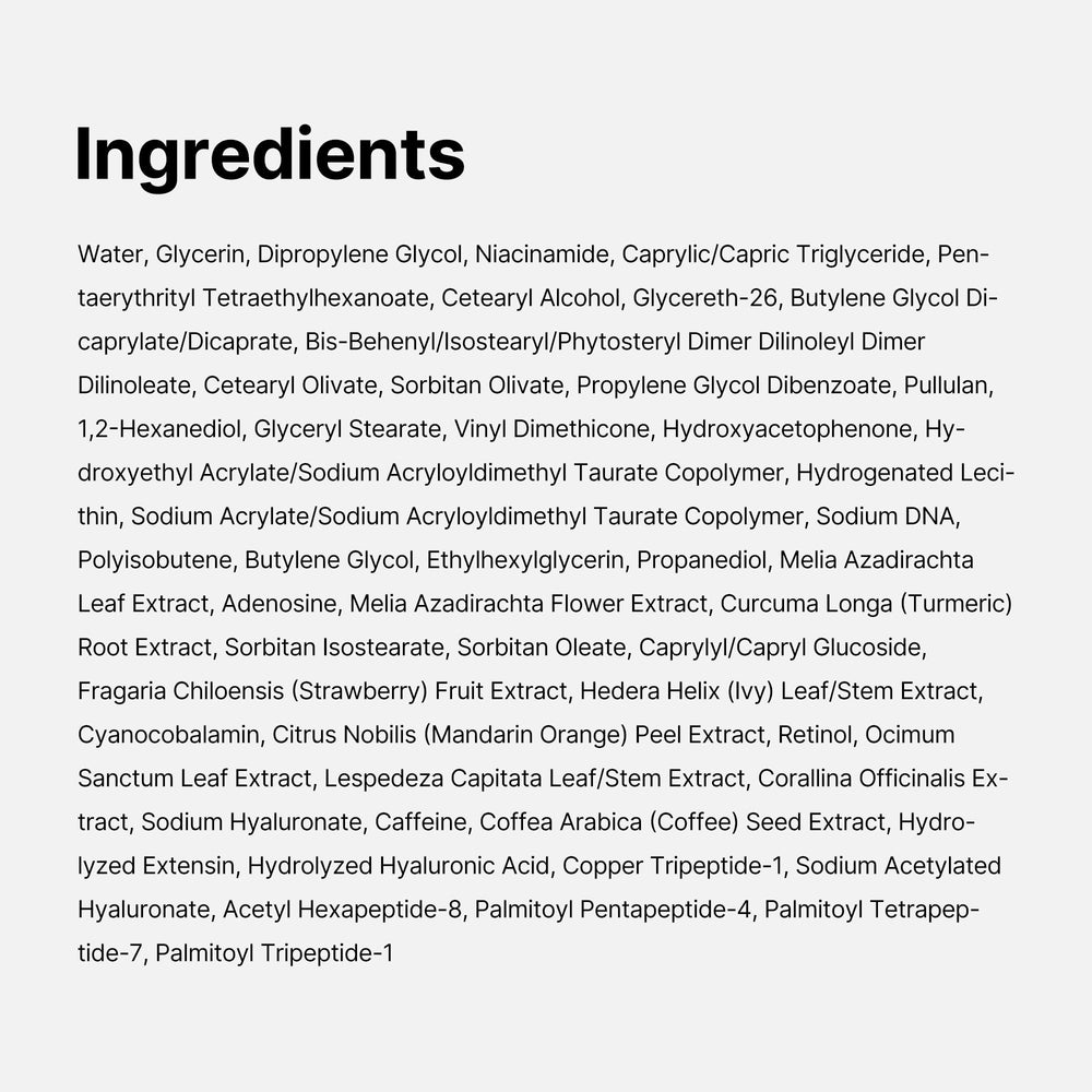 Medicube niacinamide retinol visual shows key ingredients within the eye serum.