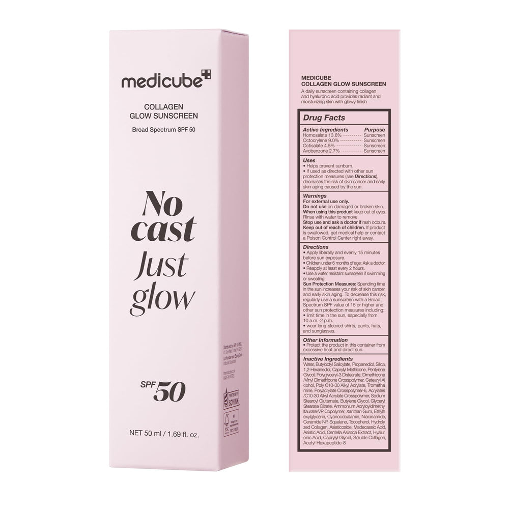 medicube No Cast Just Glow sunscreen compact storage in purse.