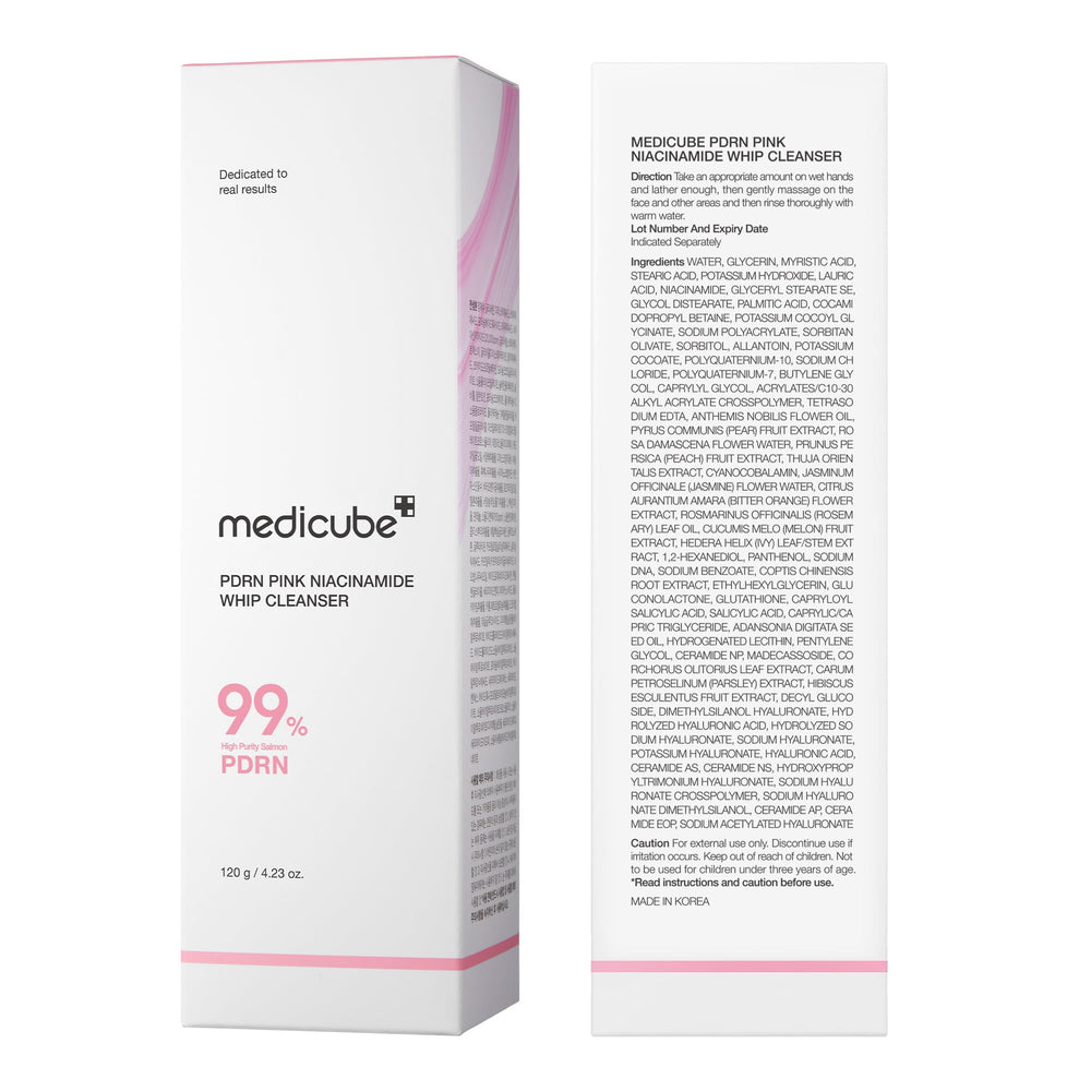 Medicube PDRN daily cleansing routine shot shows an easy step-in skincare ritual.