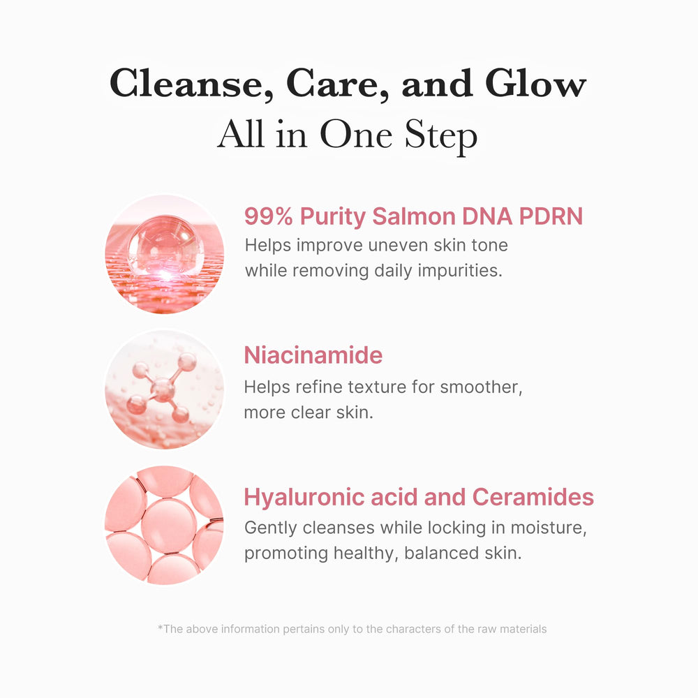 Medicube PDRN hyaluronic acid hydration close-up demonstrates moisture retention during cleansing.