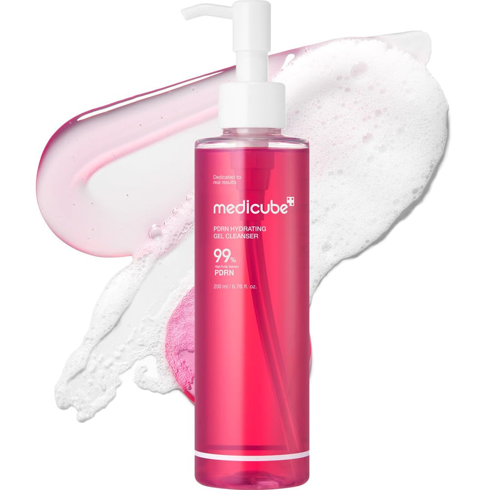 medicube PDRN Jelly to Foam Cleanser bottle shows gentle hydrating daily cleanse for all skin types