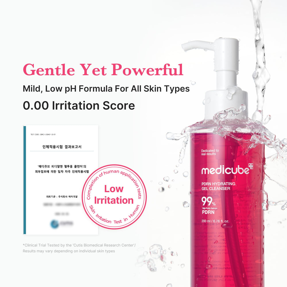 medicube PDRN Jelly to Foam Cleanser travel packaging highlights portable skincare routine