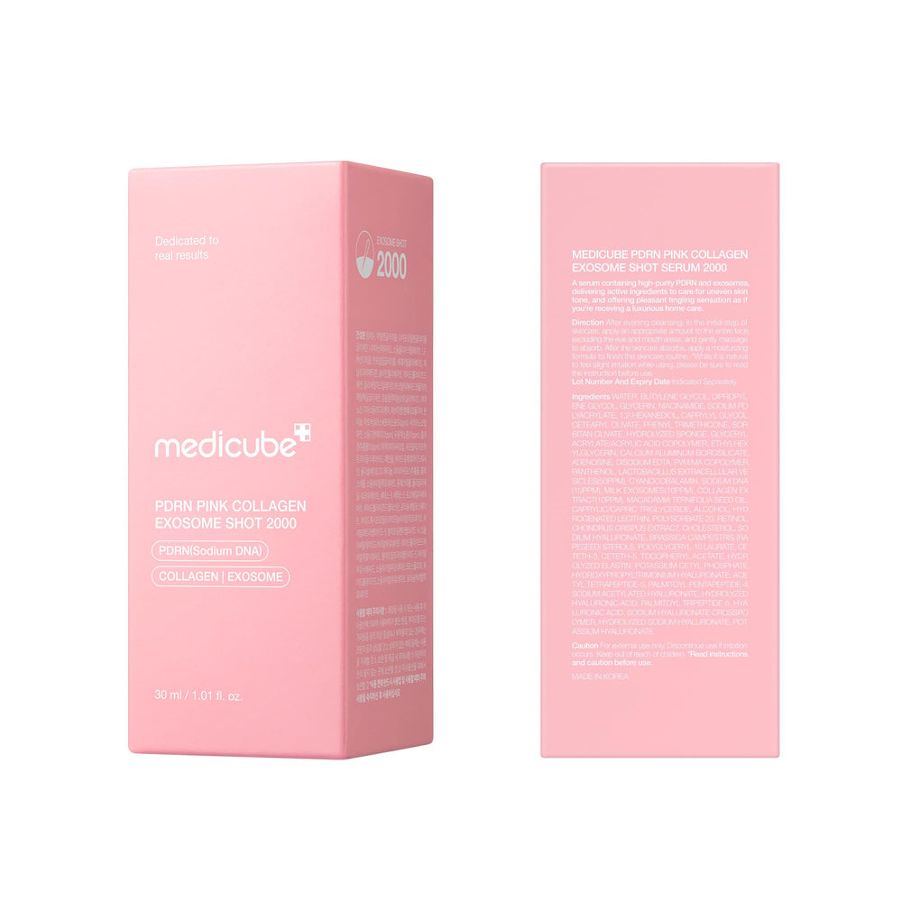 medicube PDRN Pink Collagen Exosome Shot Serum lightweight texture for comfortable hydration.