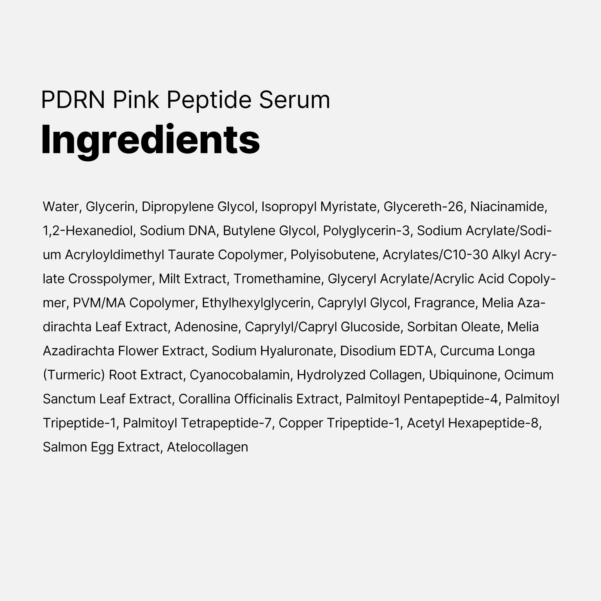 Medicube Pink PDRN Trio ingredients graphic underscores DNA based renewal